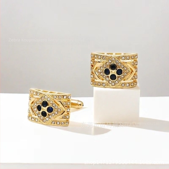 Δωρεάν αποστολή σε απόθεμα, μια γενιά νέων ορθογώνιων μανικετόκουμπων με στρας, ξένα καυτά μανικετόκουμπα γαλλικού πουκάμισου για άνδρες