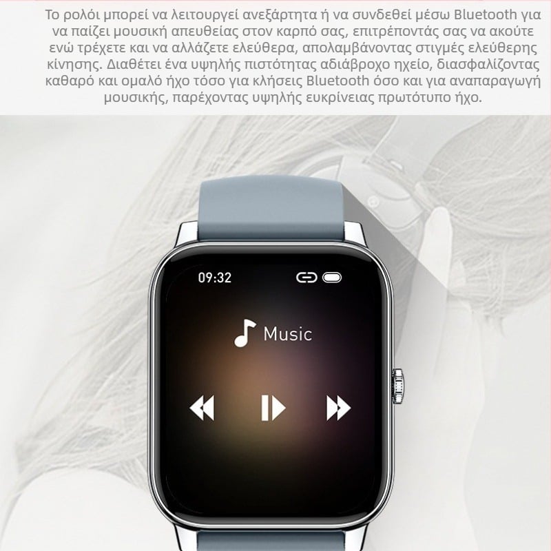 Έξυπνο ρολόι P90 Νέα τετράγωνη οθόνη 1,85 ιντσών Bluetooth Υπενθυμίζει πληροφορίες κλήσεων Αναπνευστική εκπαίδευση Καρδιακός ρυθμός Παρακολούθηση ύπνου