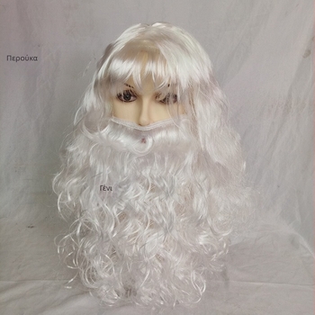 Εξωτερικό εμπόριο εξαγωγών Χριστουγεννιάτικη περούκα ψεύτικη γενειάδα μαλλιά κεφαλής Άγιου Βασίλη γενειάδα πάρτι στηρίγματα γενειάδας Άγιου Βασίλη