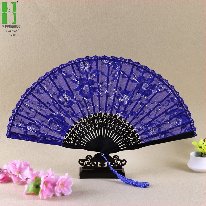 Ευρωπαϊκό στυλ δαντέλα πριγκίπισσα πτυσσόμενο ανεμιστήρα αντίκα χειροτεχνία δώρο ανεμιστήρα Lolita αξεσουάρ χορού ανεμιστήρα γενιάς κατασκευαστές πηγής