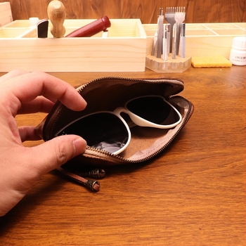 Νέα ανδρική θήκη μολυβιών από δέρμα αγελάδας πρώτης στρώσης, vintage χειροποίητη θήκη μολυβιών από δέρμα αγελάδας, παλιά δερμάτινη θήκη με φυτική βαφή, τσάντα αποθήκευσης γυαλιών