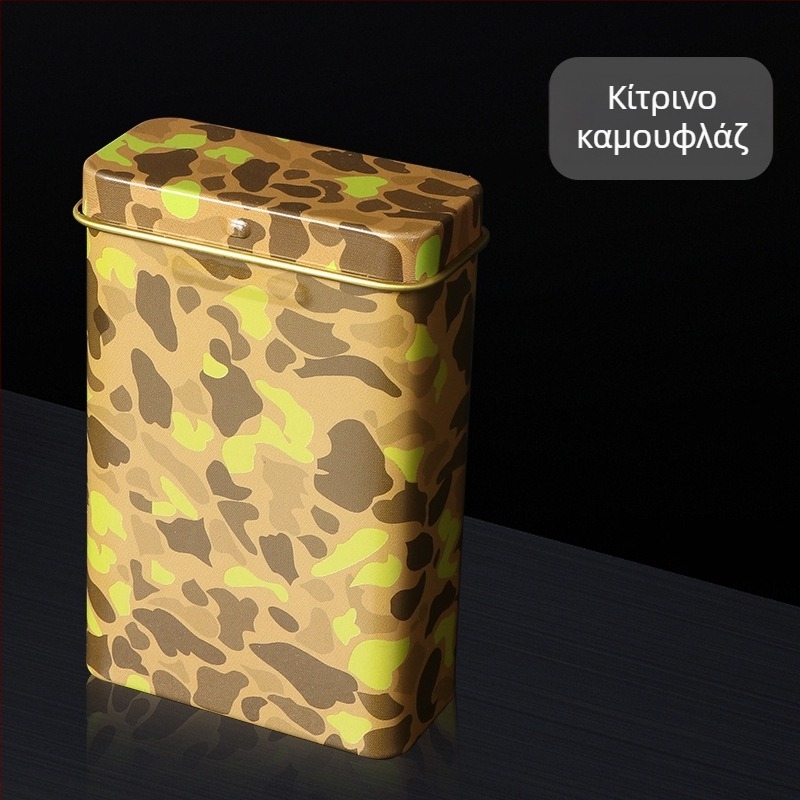 Νέα μεταλλική ενσωματωμένη θήκη τσιγάρων 20 τεμαχίων, δημιουργική, αδιάβροχη και ανθεκτική στην υγρασία, ανδρική θήκη από λευκοσίδηρο, άμεση πώληση