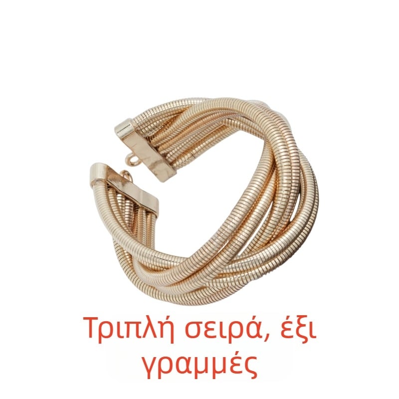 Ζεστή πώληση στο Amazon, Ευρωπαϊκό και Αμερικανικό κολιέ με υπερβολικό σχέδιο, εξατομικευμένο κολιέ πανκ μεταλλικό με κόκαλο φιδιού, πολλαπλών στρώσεων, τριών γραμμών με αγκράφα για κούρδισμα