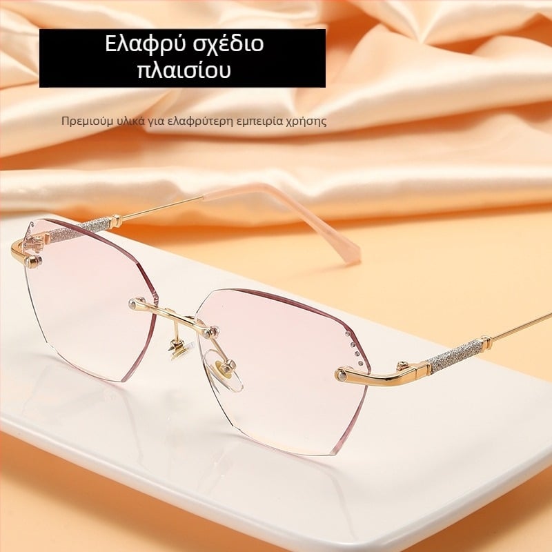 Νέα γυαλιά πρεσβυωπίας Tiktok με λεπτό φλας Diamond, κομψά γυναικεία γυαλιά πρεσβυωπίας με ντεγκραντέ, εξαιρετικά ελαφριά γυαλιά πρεσβυωπίας με αντι-μπλε φως