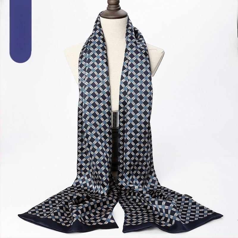 Hangzhou ανδρών καθαρό μετάξι μουριάς μακρύ μαντήλι μαντήλι μαντήλι εργοστάσιο χονδρικής μεταξωτό μαντήλι επαγγελματική διπλή στρώση