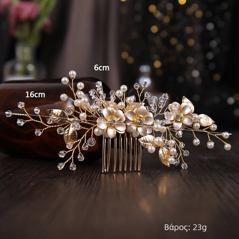 Χτένα για το κεφάλι σε εθνικό στυλ, χειροποίητη, κινέζικη χτένα μαλλιών με διαμάντια, επιστρωμένη με μαργαριτάρια, αξεσουάρ υψηλής ποιότητας, αξεσουάρ μαλλιών
