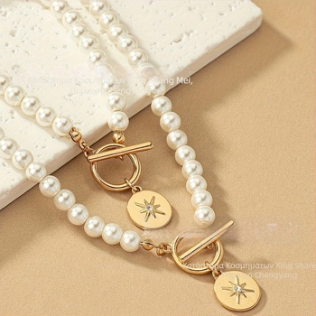 Ευρώπη και Ηνωμένες Πολιτείες διασυνοριακή τάση μαργαριταρένιο κολιέ αστέρι βραχιόλι κοστούμι γυναικεία εξειδικευμένη φως πολυτέλεια αγάπη κλείδα αλυσίδα χονδρικής