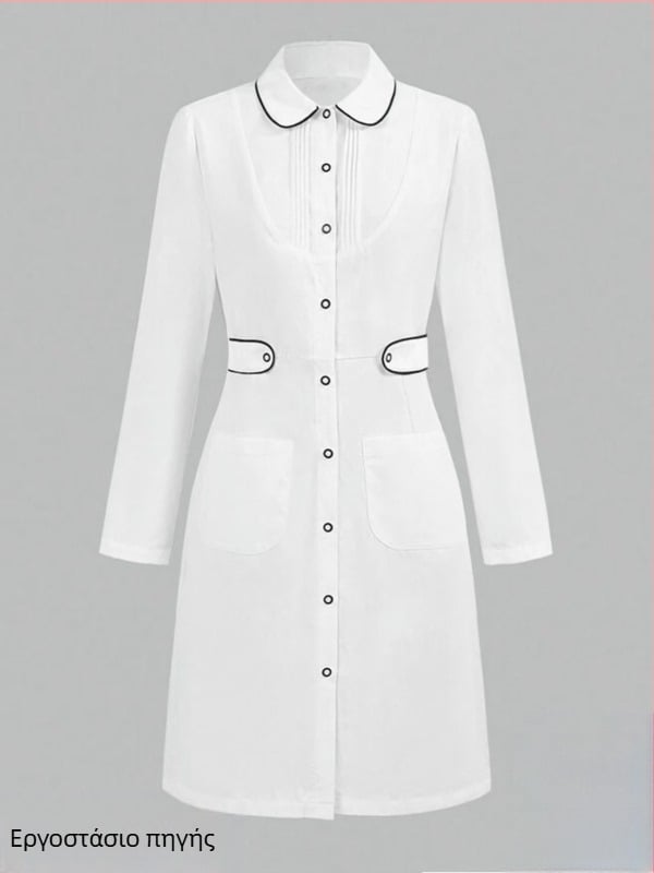 Guangzhou Καλοκαιρινά Νέα Γυναικεία Ρούχα Γυναικεία Μακρυμάνικα Λευκά Ρούχα Κομψά Λεπτά Μόδα Ιατρικά Ρούχα Εργασίας Μπουφάν