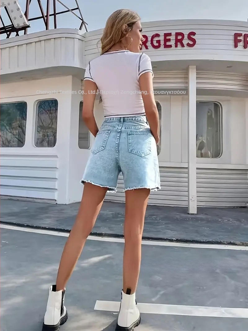 Σορτς Καλοκαιρινά Διασυνοριακά Εξωτερικό Εμπόριο Νέα Μοντέρνα Σορτς Τζιν για Καυτά Κορίτσια Γυναικεία Σορτς Τζιν Διασυνοριακά Amazon