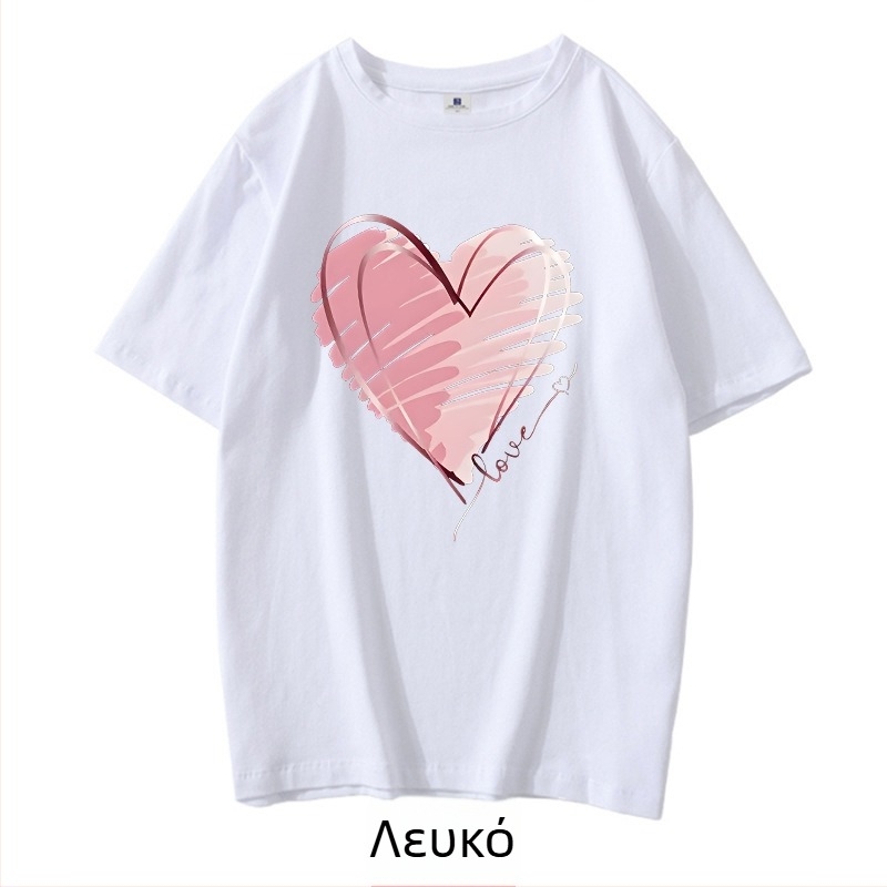 Μαύρο φαρδύ μπλουζάκι από καθαρό βαμβάκι για γυναίκες, μεγάλα μεγέθη, χονδρική, καλοκαιρινά, κοντομάνικα, casual μπλουζάκια για ζευγάρια