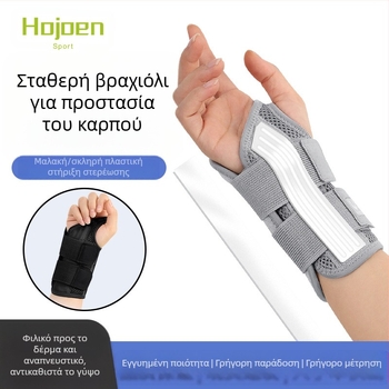 Στήριγμα καρπού για άνδρες και γυναίκες με στήριξη από ατσάλινη πλάκα, αναπνεύσιμο λουράκι καρπού για στερέωση αρθρώσεων και προστασία παλάμης