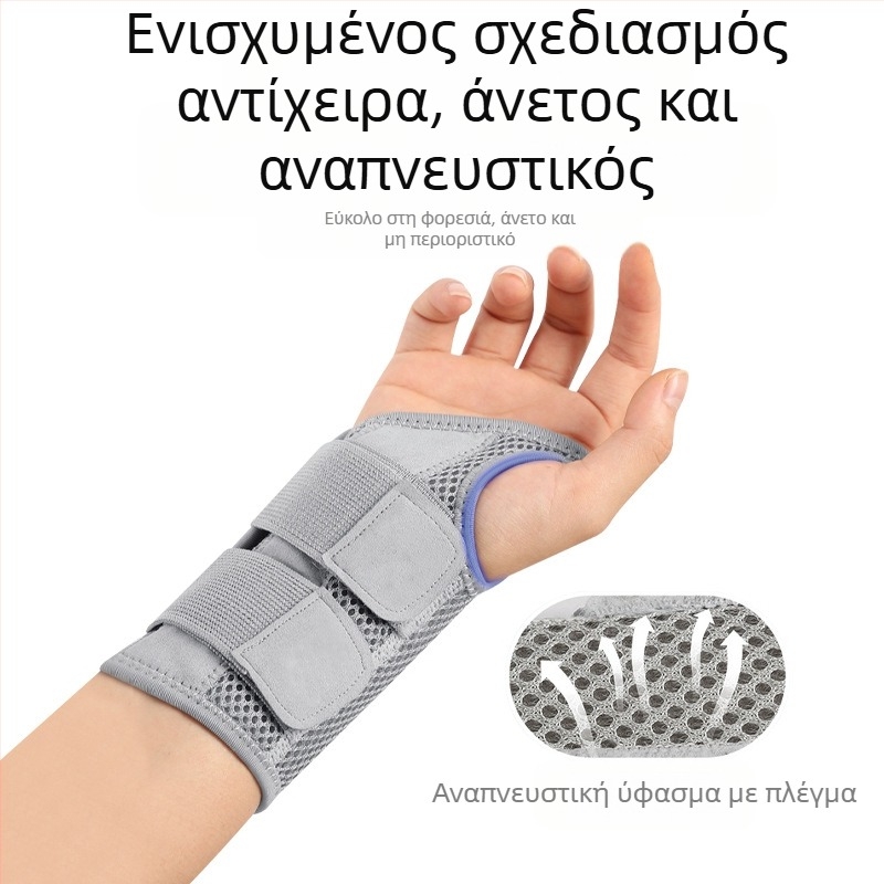 Στήριγμα καρπού για άνδρες και γυναίκες με στήριξη από ατσάλινη πλάκα, αναπνεύσιμο λουράκι καρπού για στερέωση αρθρώσεων και προστασία παλάμης