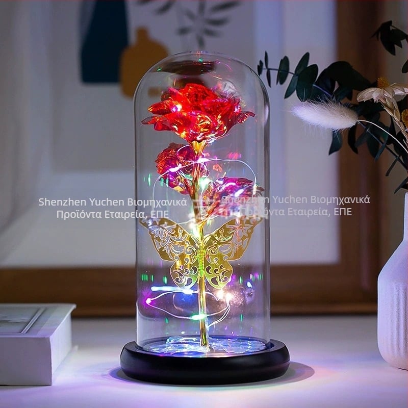 Γυάλινο κάλυμμα λουλουδιών Amazon Eternal 520 Tanabata Flowers Rose Gift Box για δημιουργικό δώρο γενεθλίων για την κοπέλα σας