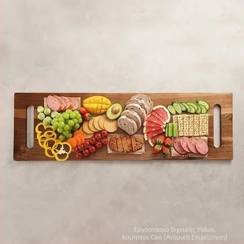 Διασυνοριακή ορθογώνια σανίδα κοπής Acacia, σανίδα κοπής φρούτων κουζίνας, σανίδα κοπής για μπριζόλα από μασίφ ξύλο, πτυσσόμενη