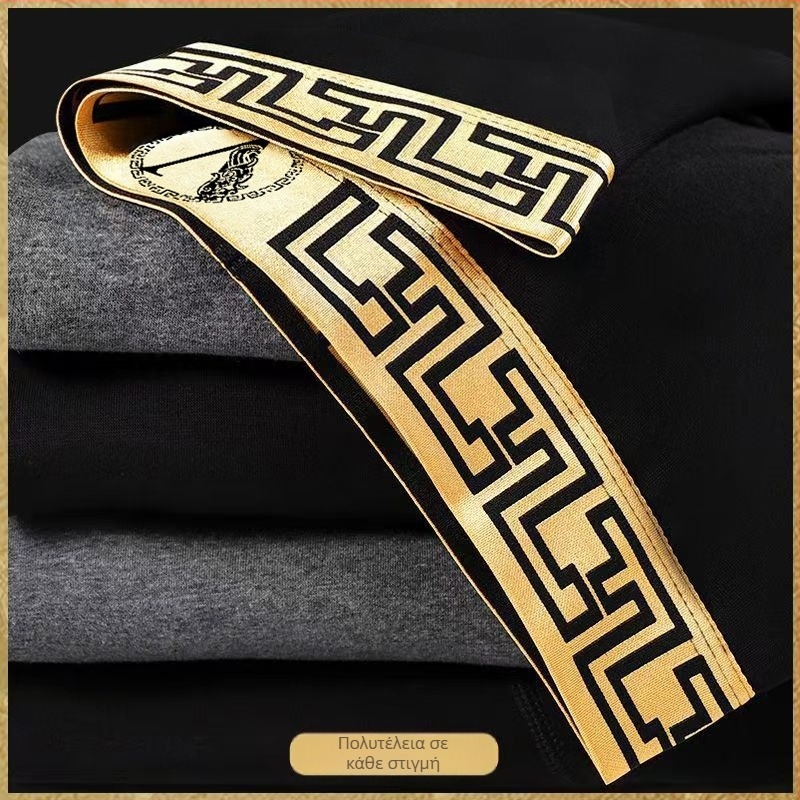 Πολυτελές ανδρικό σετ θερμικών εσωρούχων για το φθινόπωρο και τον χειμώνα, λεπτό πουκάμισο με βάση, με φλις επένδυση και χοντρό ύφασμα, στενή εφαρμογή για τον χειμώνα