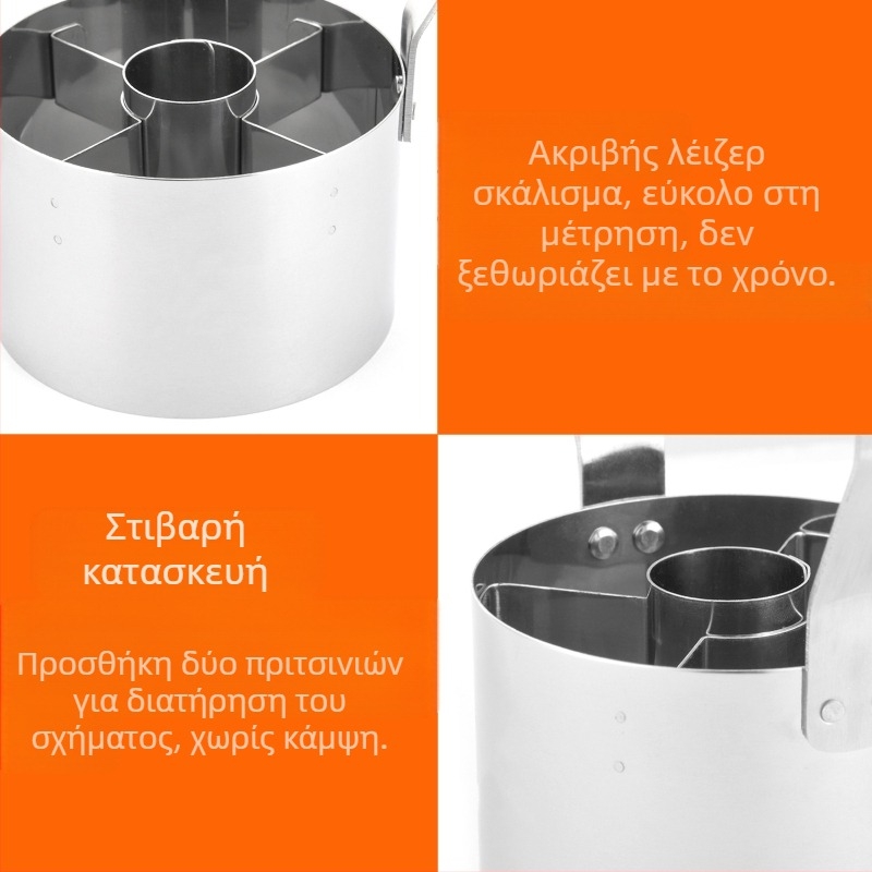 430 από ανοξείδωτο χάλυβα μούχλα μπισκότων κέικ χονδρικής ντόνατς κοπής με μαλακή λαβή στρογγυλή πρέσα ψησίματος κουζίνας