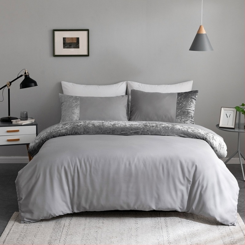 Mulaman Foreign Trade Home Textile Bedding Σετ τριών τεμαχίων Διασυνοριακό Amazon Ευρωπαϊκό και Αμερικανικό μέγεθος Κιτ κάλυψης παπλώματος με βελούδο