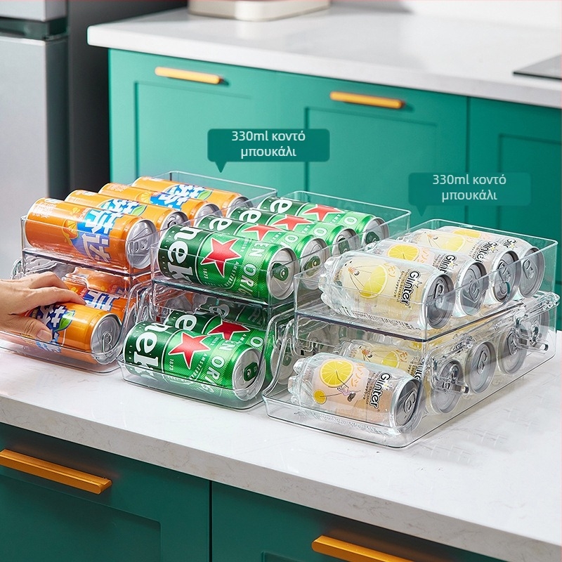 Διπλό Ρυθμιζόμενο Κουτί Αποθήκευσης Ποτών για Κατοικίδια, Ψυγείο, Συρόμενο, Τροφίμων, Πλαστικό, Πτυσσόμενο, Αποθήκευση, Διατηρώντας τη Φρέσκια Ποιότητα για Κατοικίδια