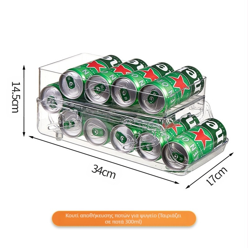 Διπλό Ρυθμιζόμενο Κουτί Αποθήκευσης Ποτών για Κατοικίδια, Ψυγείο, Συρόμενο, Τροφίμων, Πλαστικό, Πτυσσόμενο, Αποθήκευση, Διατηρώντας τη Φρέσκια Ποιότητα για Κατοικίδια