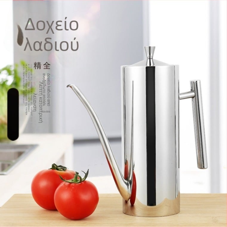 304 ανοξείδωτο ατσάλι δοχείο λαδιού κουζίνας δοχείο λαδιού σε κονσέρβα μπουκάλι λαδιού κουζίνας οικιακή στεγανή δοχείο λαδιού ευρωπαϊκό στιλ δοχείο λαδιού μπουκάλι λάδι ξύδι