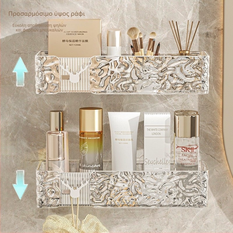 Ελαφριά πολυτελής θήκη αποθήκευσης νερού με κυματοειδή σχεδίαση, θήκη αποθήκευσης μπάνιου και κουζίνας, υψηλής χρωματικής αξίας, με πάχος στον τοίχο, κουτί αποθήκευσης με φινίρισμα