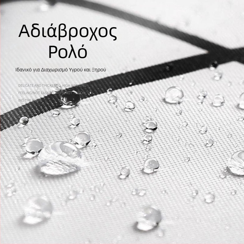Σετ αδιάβροχου υφάσματος για κουρτίνες ντους μπάνιου, κουρτίνα πόρτας μπάνιου, παχιά κουρτίνα ανθεκτική στη μούχλα, κρεμαστή κουρτίνα, διαχωριστική κουρτίνα μπάνιου χωρίς τρύπημα
