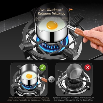 Ράφι κουζίνας αερίου, βάση κουζίνας αερίου, αντιολισθητική βάση για σόμπα κουζίνας, βάση μικρής κατσαρόλας για γάλα, γενικής χρήσης σχάρα κουζίνας