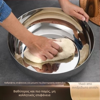 Λεκάνη από ανοξείδωτο ατσάλι με πάχος καθρέφτη, νιπτήρας αυγών για οικιακή χρήση, νιπτήρας μαγειρέματος με ανάμεικτα λαχανικά, νιπτήρας κουζίνας με λαχανικά, νιπτήρας ψησίματος και αντικολλητικός νιπτήρας