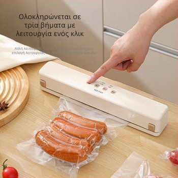 Πλήρως αυτόματη μηχανή σφράγισης κενού για οικιακή μικρή κουζίνα, συσκευασία συμπίεσης, κατακόρυφη σφράγιση