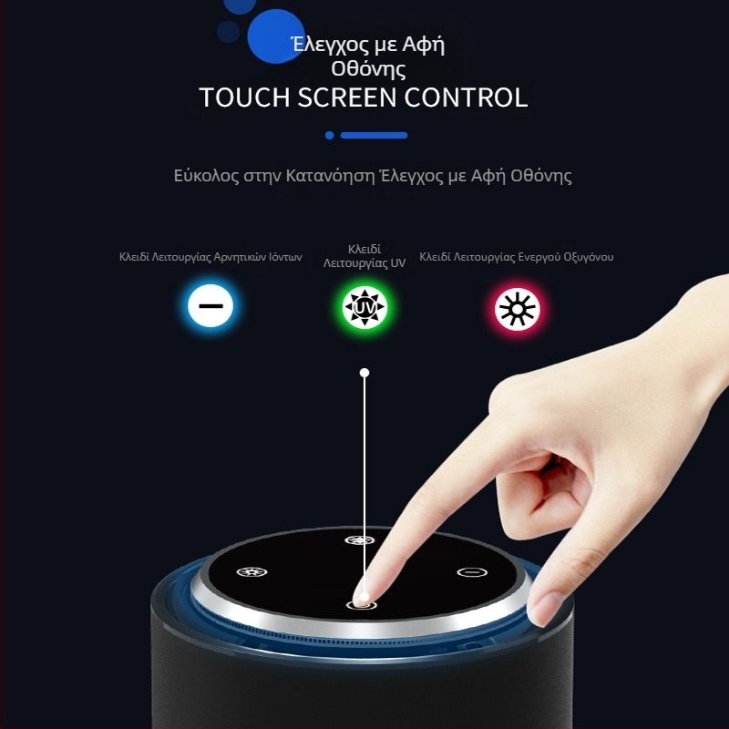 Figo 8ης γενιάς έξυπνος καθαριστής αέρα αυτοκινήτου και άλλες αποστειρώσεις αρνητικών ιόντων όζοντος, αφαίρεση σκόνης, μπάρα οξυγόνου αυτοκινήτου με φορμαλδεΰδη