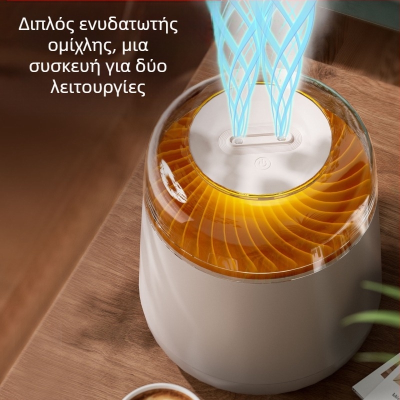 Προσομοίωση υγραντήρα Ηφαίστειο Πολύχρωμη λάμπα ατμόσφαιρας 2.5L Μεγάλη χωρητικότητα Μεγάλος ψεκασμός Διπλός ψεκασμός υγραντήρα Οικιακός υγραντήρας