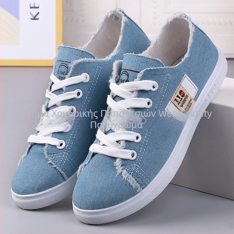 Μονόχρωμα παπούτσια από καμβά για φοιτήτριες, άνετα, ελαφριά, casual παπούτσια, καρό υφασμάτινα παπούτσια, παλιά γυναικεία υφασμάτινα παπούτσια του Πεκίνου