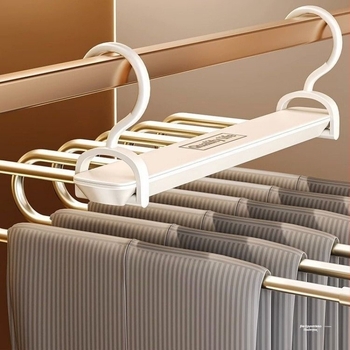 Πτυσσόμενη κρεμάστρα παντελονιών, πολυλειτουργική κρεμάστρα παντελονιών πολλαπλών στρώσεων, κλιπ παντελονιού οικιακής χρήσης χωρίς ραφές, κρεμάστρα παντελονιών αποθήκευσης ντουλάπας, διοργανωτής