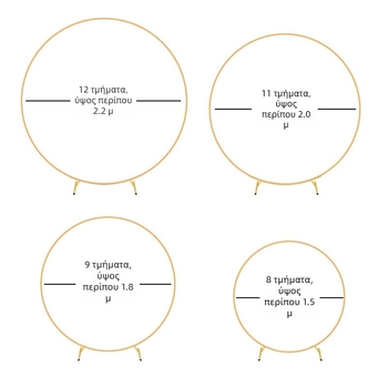 Σετ στηριγμάτων αψίδας από σιδερένιο δαχτυλίδι με μπαλόνι, μονόσωμη βάση, διακοσμητική βάση γάμου, στρογγυλή αψίδα από μπαλόνι