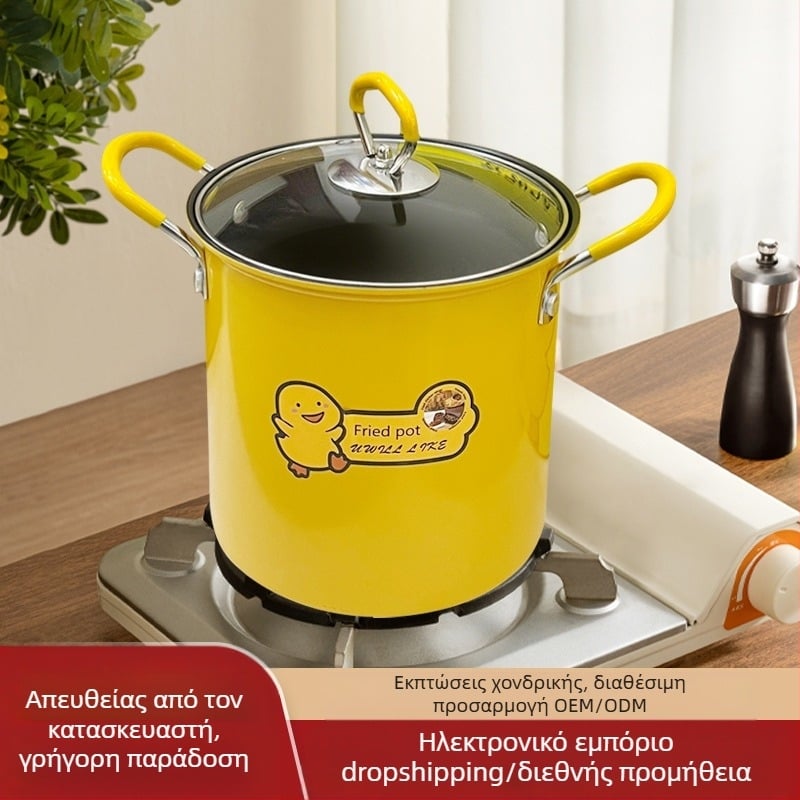 Φριτέζα Tempura Μεγάλης Χωρητικότητας Οικιακή Μικρή Πολυλειτουργική Φριτέζα Χωρίς Άκαπνο με Φίλτρο και Εξοικονόμηση Λαδιού Αντικολλητική Φριτέζα