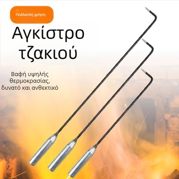 Γάντζος πυρκαγιάς γάντζο πυρκαγιάς αξεσουάρ γάντζου πυρκαγιάς γάντζο φωτιάς καυσόξυλα σόμπα μπάρμπεκιου σίδερο τζάκι θέρμανσης σόμπας εργαλείο γάντζου