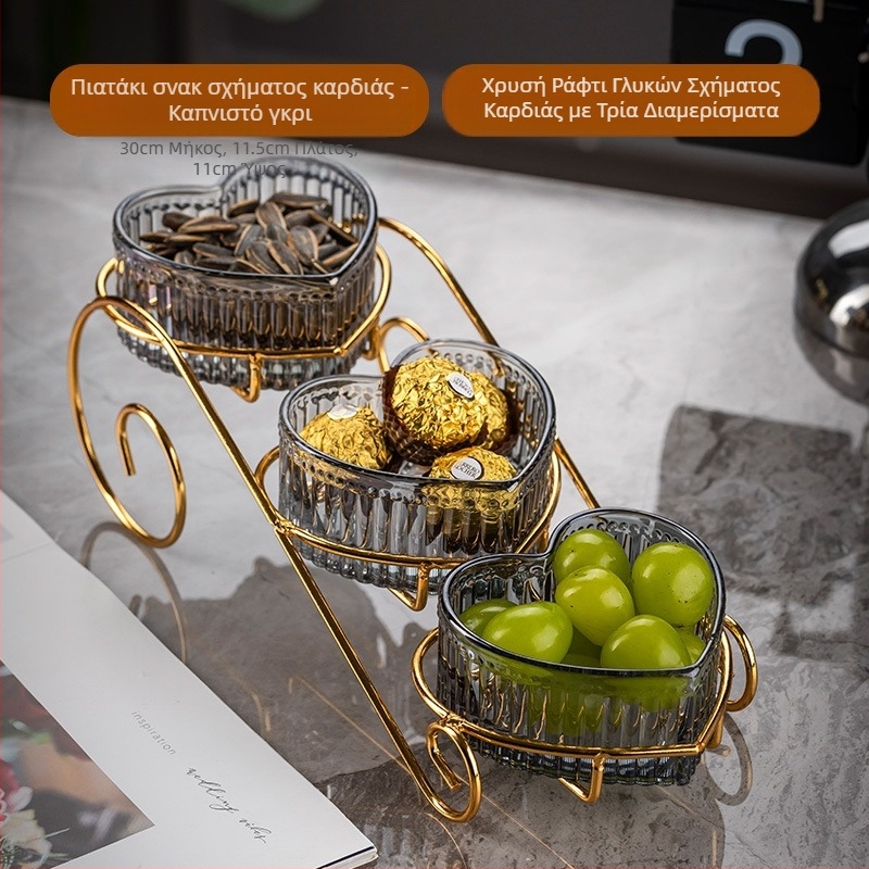 Πιάτο φρούτων Πολυστρωματικό τραπεζάκι σαλονιού για το σαλόνι Πιάτο γλυκών για το σπίτι Πιάτο σνακ για το απογευματινό τσάι Ελαφριά πολυτελή στολίδια