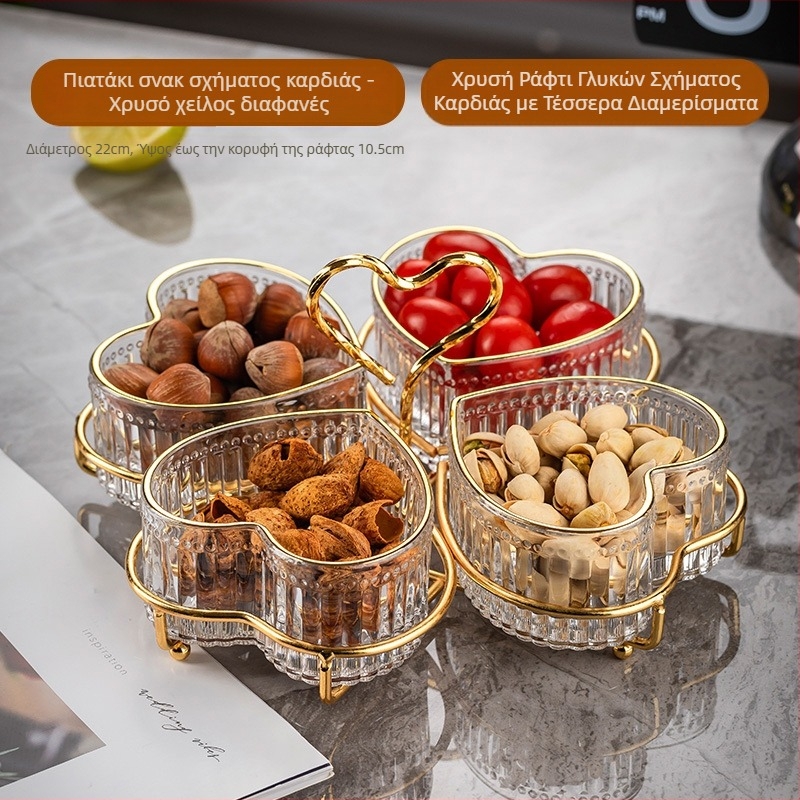 Πιάτο φρούτων Πολυστρωματικό τραπεζάκι σαλονιού για το σαλόνι Πιάτο γλυκών για το σπίτι Πιάτο σνακ για το απογευματινό τσάι Ελαφριά πολυτελή στολίδια