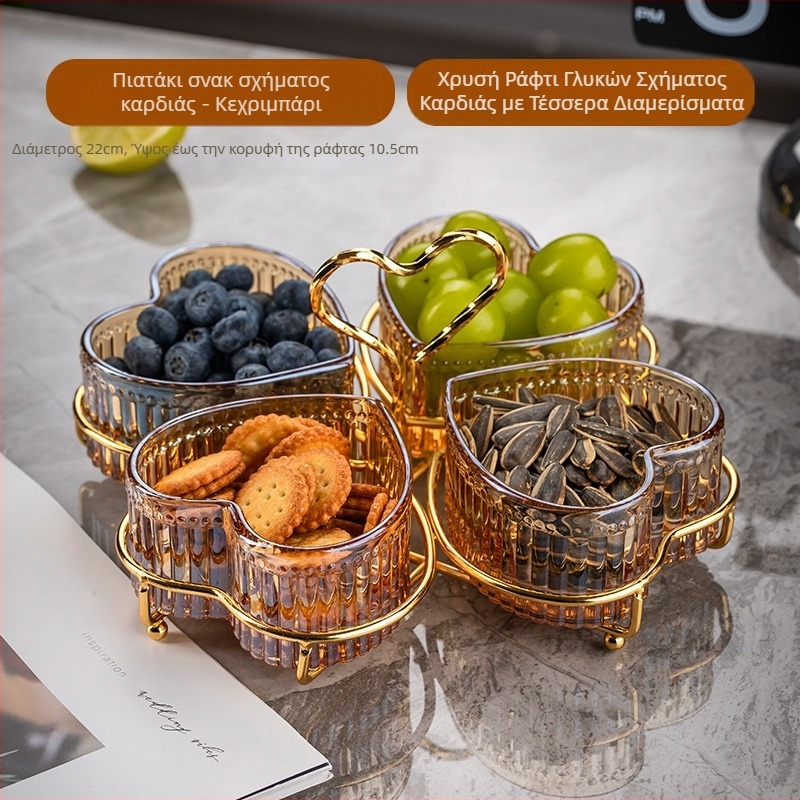 Πιάτο φρούτων Πολυστρωματικό τραπεζάκι σαλονιού για το σαλόνι Πιάτο γλυκών για το σπίτι Πιάτο σνακ για το απογευματινό τσάι Ελαφριά πολυτελή στολίδια