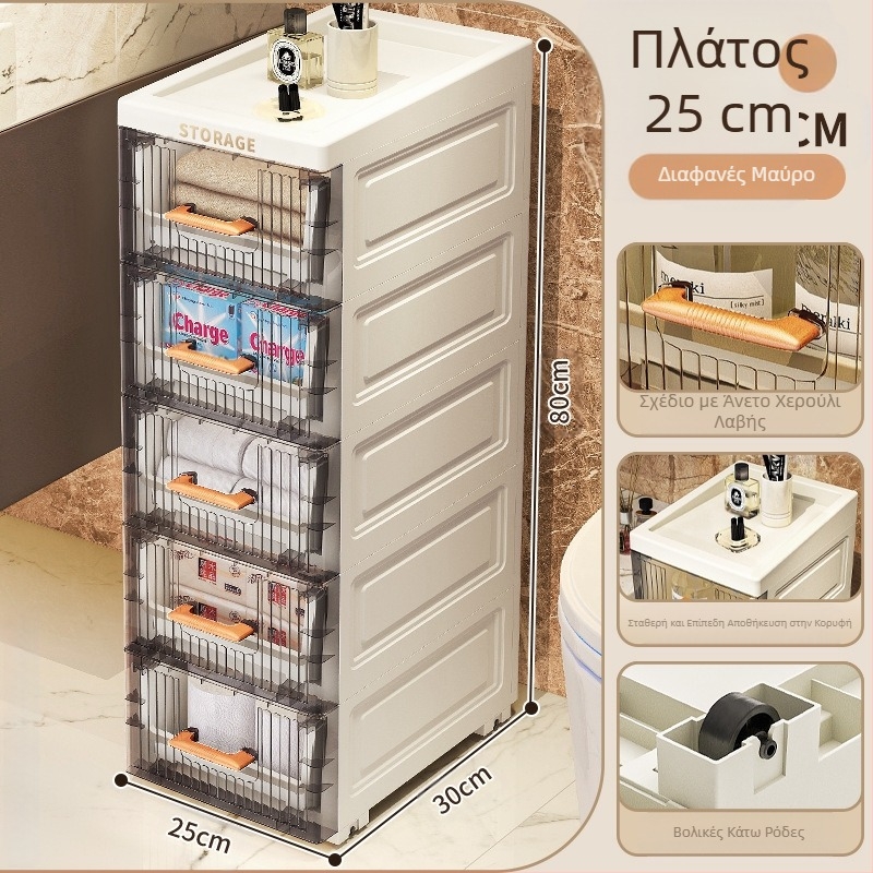 Ντουλάπι αποθήκευσης με κενό σε διασυνοριακό χώρο, μπάνιο, ντουλάπι αποθήκευσης με συρτάρι σε κενό, ψυγείο κουζίνας, εξαιρετικά στενό ράφι αποθήκευσης