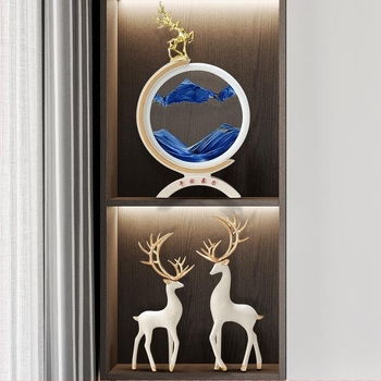 Ζωγραφική με κινούμενη άμμο, κλεψύδρα, ζεστή διακόσμηση σπιτιού, σαλόνι, ντουλάπι κρασιού, ντουλάπι τηλεόρασης, διακόσμηση ελαφιών, δώρο μετακόμισης, δώρο εγκαινίων σπιτιού