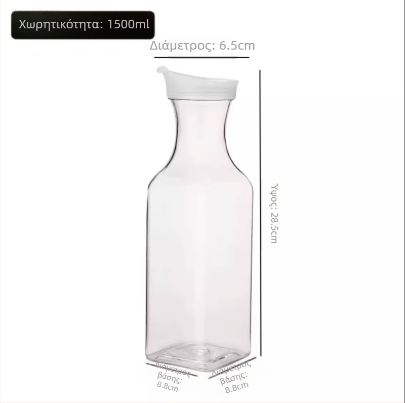 Ακρυλικό πλαστικό δοχείο γραβάτας pc κρύο νερό μπουκάλι κρύο νερό τετράγωνο δοχείο χυμού μπαρ ποτών βραστήρας εστιατόριο λεμόνι δοχείο