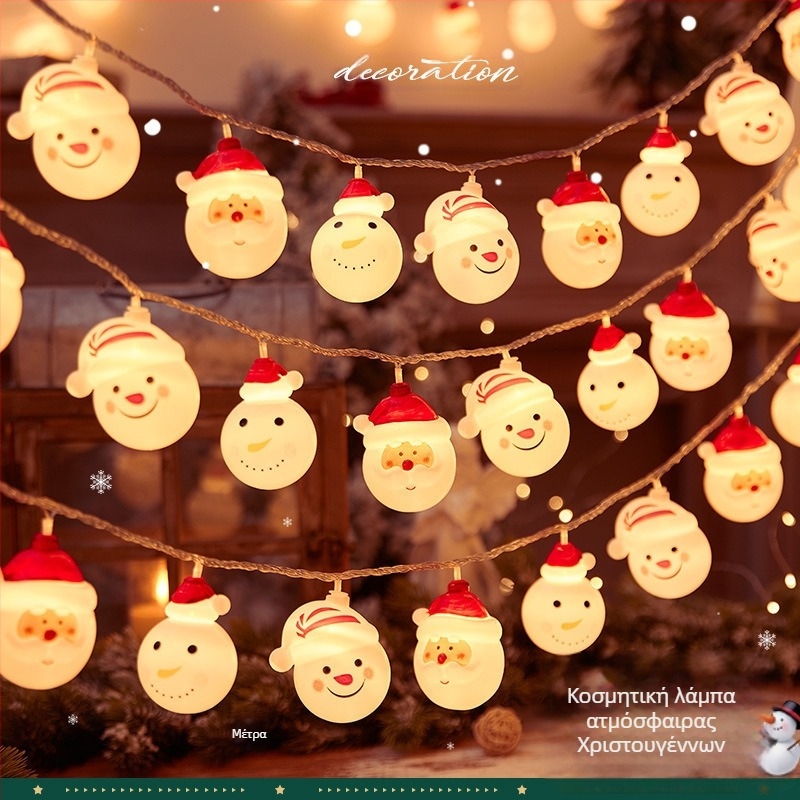 Διασυνοριακό χριστουγεννιάτικο ξύλινο μικρό σπιτάκι LED φωτιστικό κορδόνι χριστουγεννιάτικο δέντρο ντύνει εορταστική ατμόσφαιρα διακόσμηση παραθύρου χρώμα φωτιστικό κορδόνι