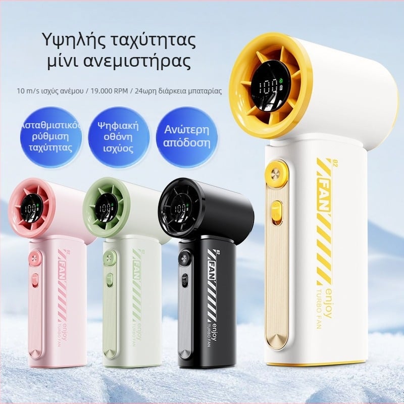 2025 Διασυνοριακός ανεμιστήρας χειρός υψηλής ταχύτητας με δυνατότητα βίας, μίνι φορητός USB, επαναφορτιζόμενος εξωτερικός ανεμιστήρας ψύξης, μικρός ηλεκτρικός ανεμιστήρας