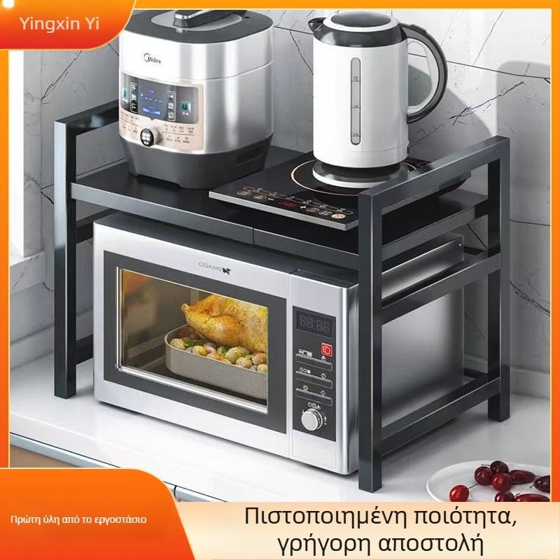 Ο διευθυντής καταστήματος ραφιών κουζίνας προτείνει αναδιπλούμενο παχύρρευστο τραπέζι κουζίνας, βραστήρα ρυζιού, φούρνο μικροκυμάτων, σχάρα