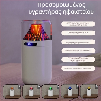 Νέος υγραντήρας προσομοίωσης ηφαιστείου, πολύχρωμος διαχύτης αρώματος, επαναφορτιζόμενος USB, επιτραπέζιος υπολογιστής, θυμίαμα αυτοκινήτου, αναπλήρωση νερού, νυχτερινό φως ατμόσφαιρας