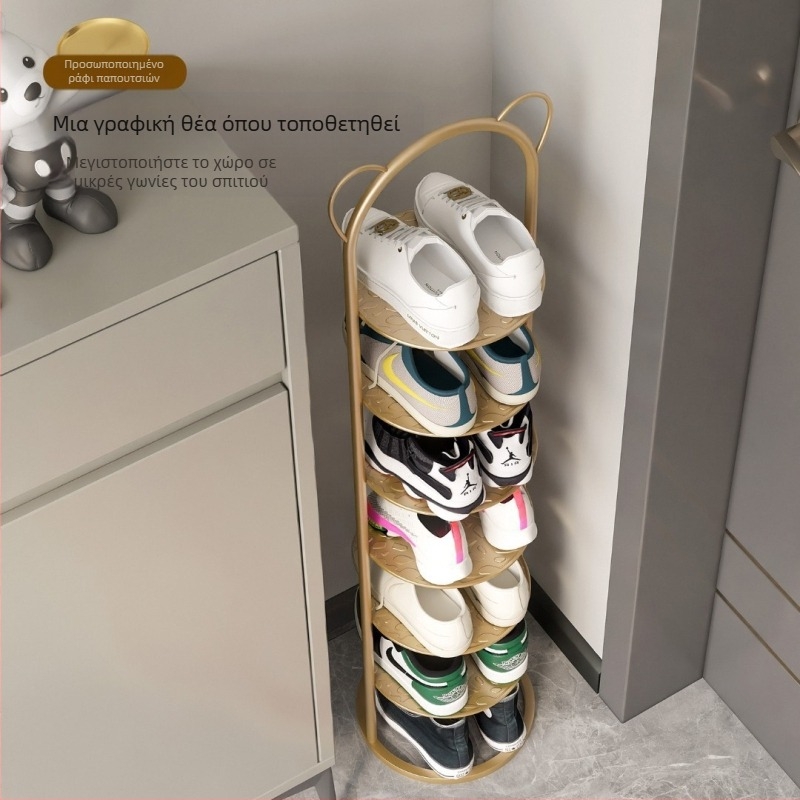 Ράφι παπουτσιών Απλή πόρτα οικιακής χρήσης Πολυστρωματική αποθήκευση μικρή στενή παπουτσοθήκη που εξοικονομεί χώρο Ισχυρή και ανθεκτική παπουτσοθήκη