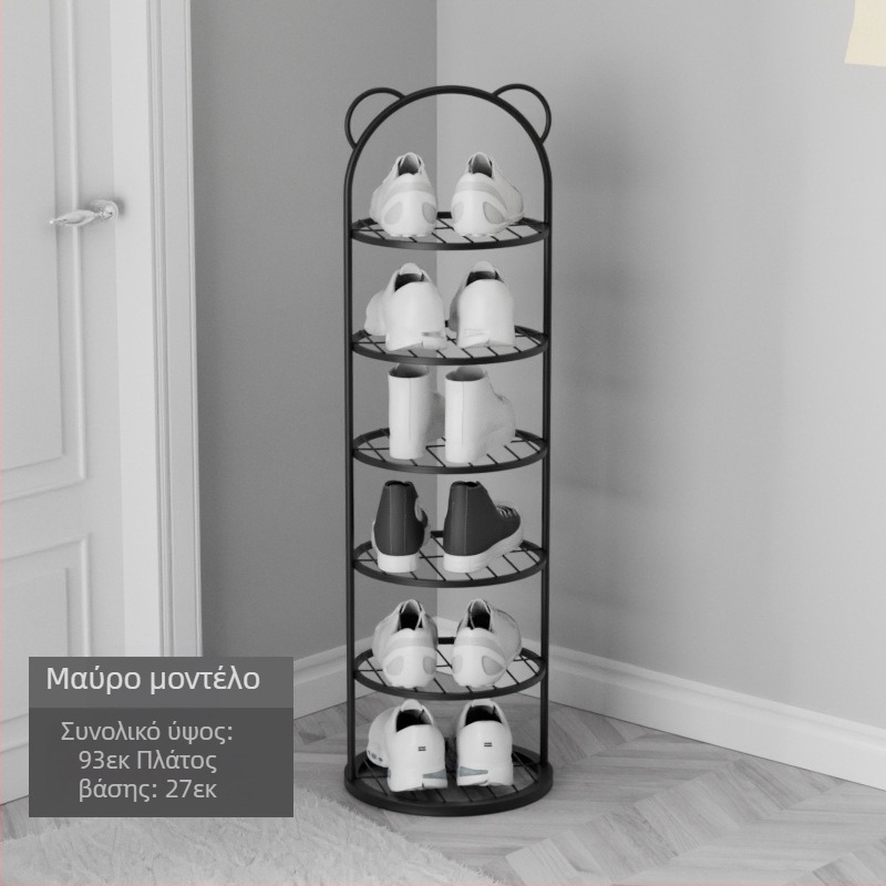 Ράφι παπουτσιών Απλή πόρτα οικιακής χρήσης Πολυστρωματική αποθήκευση μικρή στενή παπουτσοθήκη που εξοικονομεί χώρο Ισχυρή και ανθεκτική παπουτσοθήκη