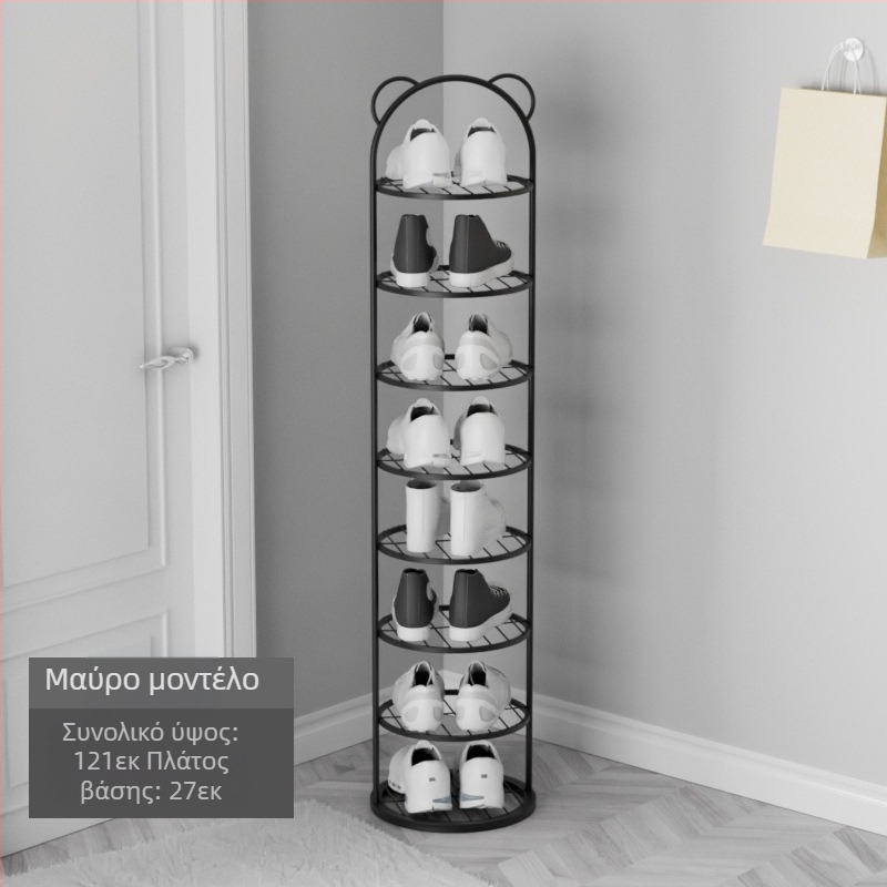 Ράφι παπουτσιών Απλή πόρτα οικιακής χρήσης Πολυστρωματική αποθήκευση μικρή στενή παπουτσοθήκη που εξοικονομεί χώρο Ισχυρή και ανθεκτική παπουτσοθήκη