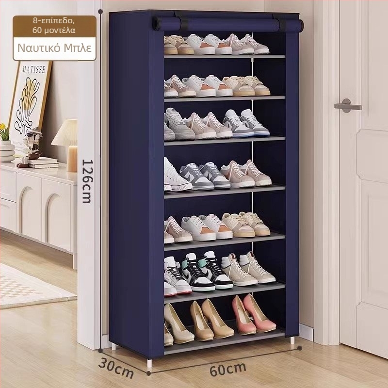 Ράφι παπουτσιών κοιτώνα ενοικίαση δωματίου απλό σπίτι εσωτερικό ανθεκτικό στη σκόνη πολυστρωματικό ντουλάπι παπουτσιών στενή πόρτα αποθήκευσης οικονομικό